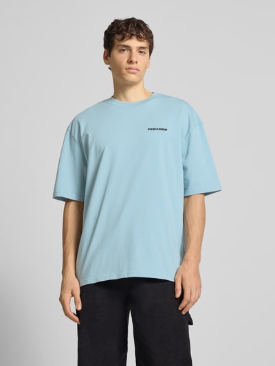 Pegador Oversized T-shirt met labelstitching Lichtblauw - 4