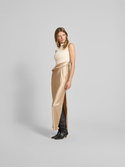 Nanushka Maxikleid mit Rundhalsausschnitt Beige 1