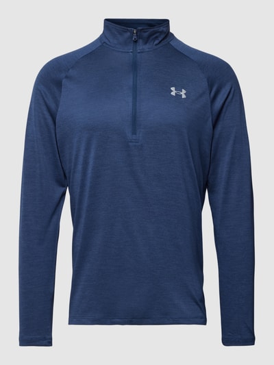 Under Armour Shirt met lange mouwen en schipperskraag, model 'Tech 2.0' Donkerblauw gemêleerd - 2