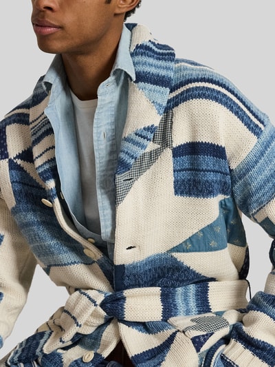 Polo Ralph Lauren Kardigan o kroju regular fit z mieszanki bawełny i lnu Złamany biały 3