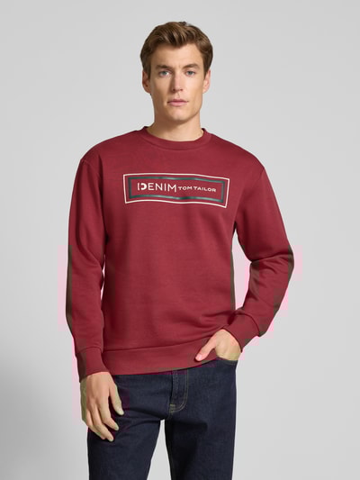 Tom Tailor Denim Regular Fit Sweatshirt aus Baumwoll-Mix Rostrot 4