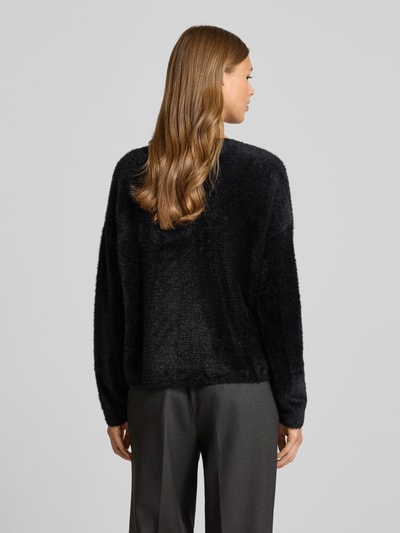 s.Oliver BLACK LABEL Regular fit gebreide pullover met viscose Zwart - 5