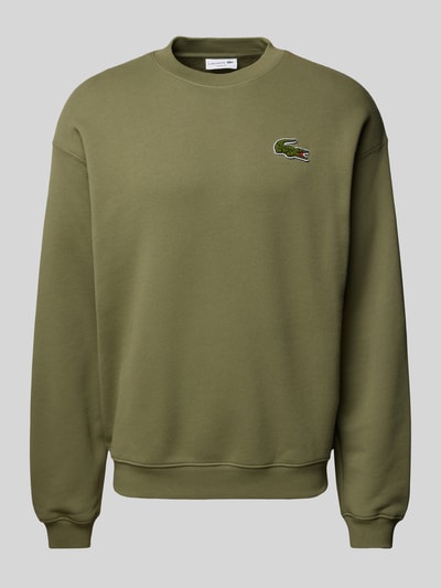 Lacoste Sweatshirt met logopatch Olijfgroen - 1