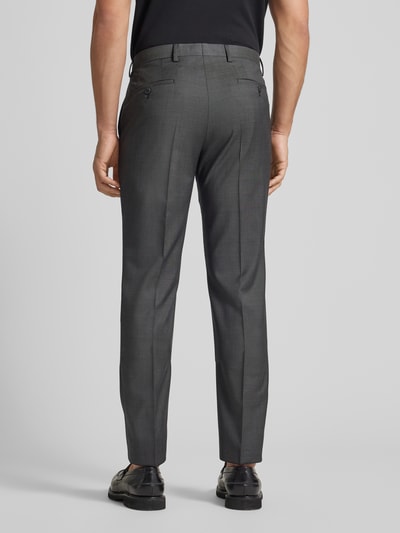 Roy Robson Regular fit pantalon met persplooien Antraciet - 5