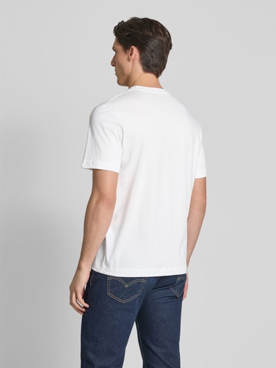 Tom Tailor Regular Fit T-Shirt aus reiner Baumwolle mit Label Print Weiss 5