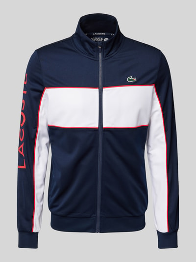 Lacoste Sweatjacke mit Stehkragen Modell 'TAFFETA' Dunkelblau 2