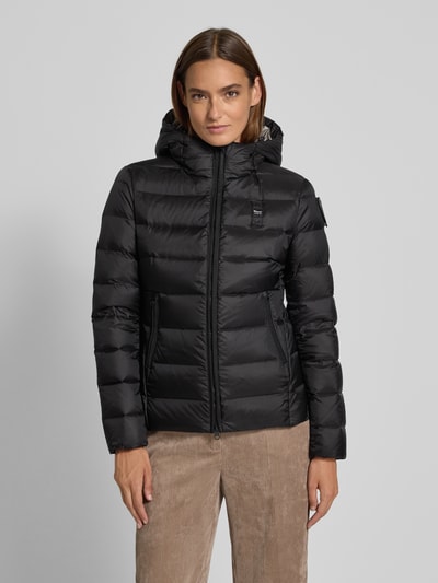 Blauer Usa Daunenjacke mit Zweiwege-Reißverschluss Modell 'CHARME' Black 4