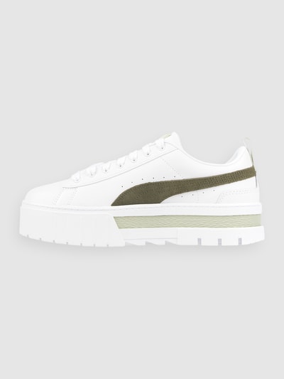 Puma Plateau-Sneaker aus Leder Modell 'Mayze' Weiss 3