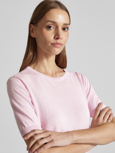 Weekend Max Mara Strickshirt mit Rundhalsausschnitt Modell 'ZIBETTO' Rosa 3