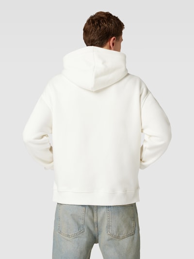 Low Lights Studios Sweatjacke mit Label-Stitching Modell 'Boxer' Offwhite 5