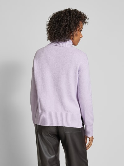 Tom Tailor Rollkragenpullover mit Zopfmuster Flieder Melange 5