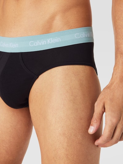 Calvin Klein Underwear Figi z paskiem z logo w zestawie 3 szt Czarny 3