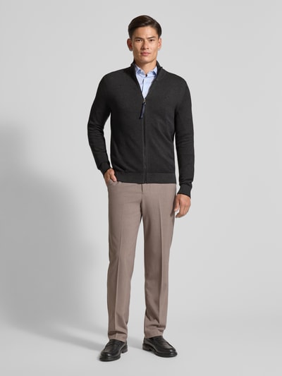 Lerros Strickjacke mit Stehkragen Anthrazit 1