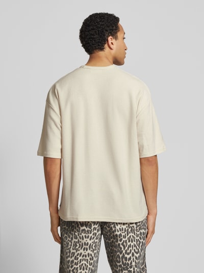 REVIEW T-Shirt mit Strukturmuster Ecru 5