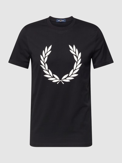 Fred Perry T-Shirt mit Logo-Print Modell 'Laurel' Black 2