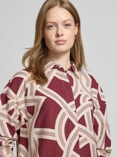 OPUS Regular Fit Bluse mit Manschetten Modell 'Famena' Bordeaux 3