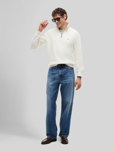 Tommy Hilfiger Regular fit schipperstrui van katoenmix Offwhite - 1