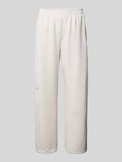 Christian Berg Woman Relaxed fit sweatpants met cargozak Ecru - 1