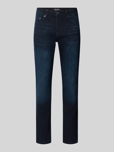 Produktfoto, dunkelblaue Slim Fit Jeans aus Baumwoll-Mix Modell 'LOOM' von ONLY, strukturierte Oberfläche, Herren Slim Fit Jeans von ONLY