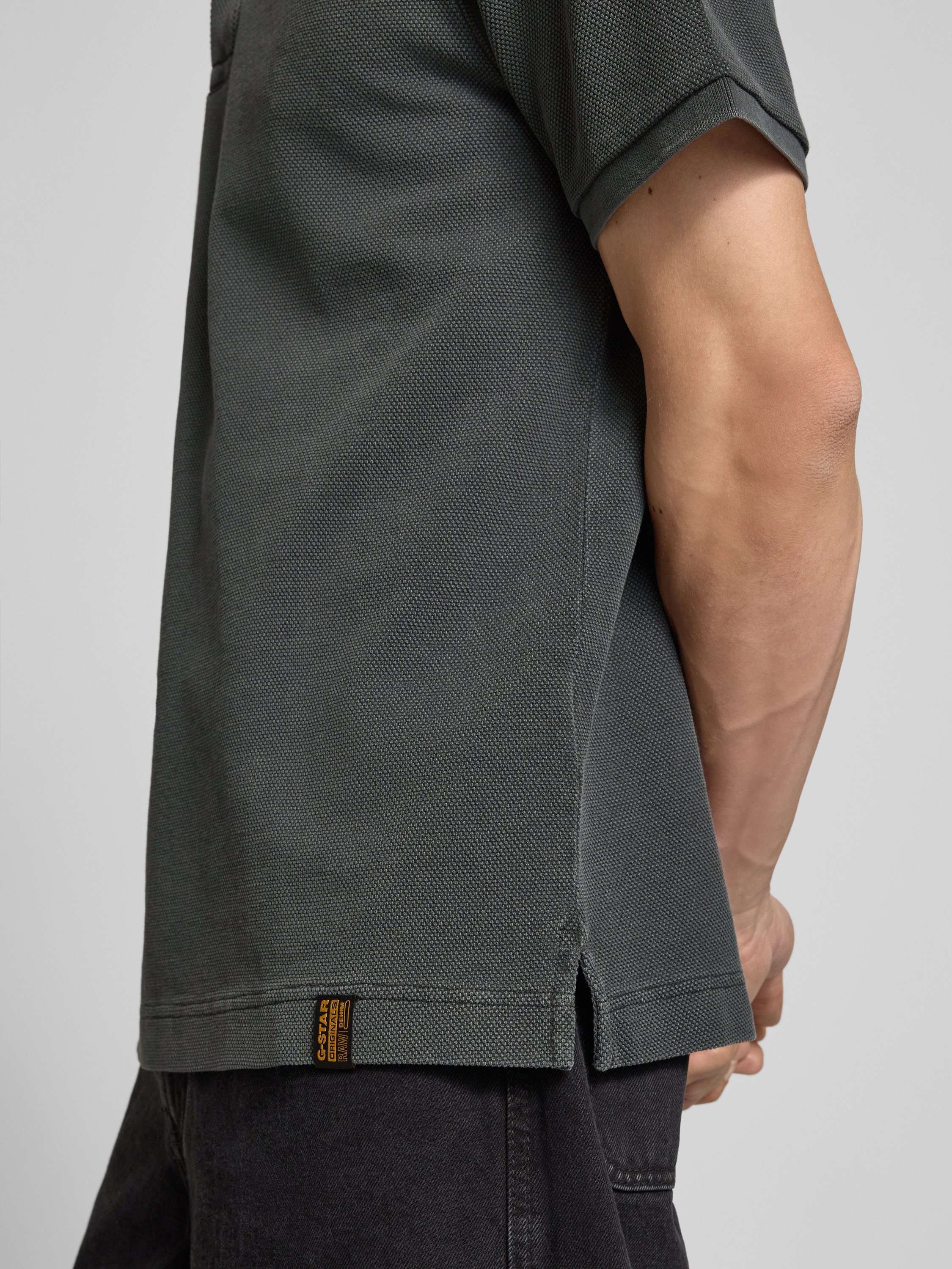 G-Star Raw Poloshirt met structuurpatroon Antraciet - 3