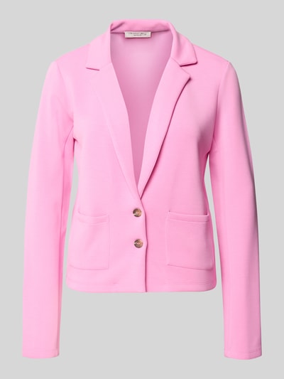 Produktfoto, Sweatblazer mit zakken en revers van Christian Berg Woman, materiaalmix met modal, regular fit, reverskraag, knoopsluiting, roze