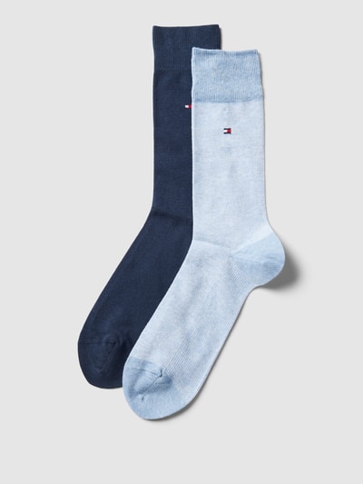 Tommy Hilfiger Socken mit Logo-Print Modell 'Birdeye' im 2er-Pack Bleu 1