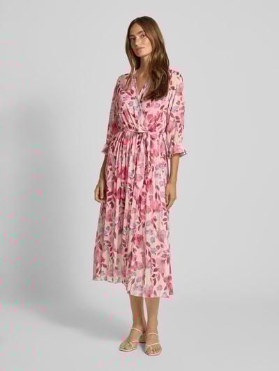 ZABAIONE Midi-jurk met V-hals Roze - 1