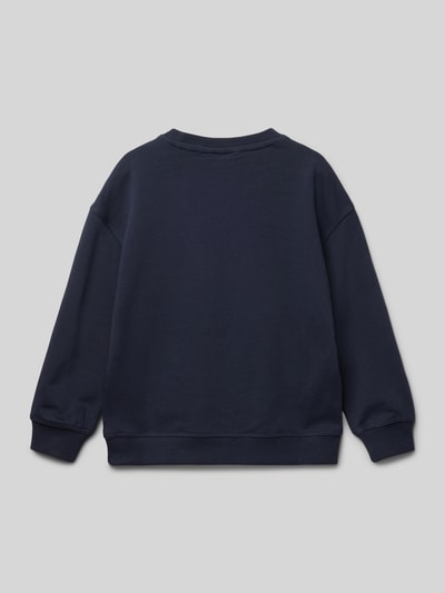 Mango Sweatshirt mit geripptem Rundhalsausschnitt Marine 3