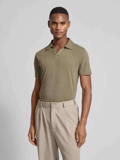 Lindbergh Poloshirt aus Baumwoll-Mix Khaki 4