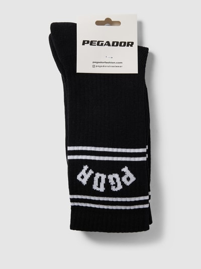 Pegador Socken mit Label-Stitching Modell 'Earles' Black 3