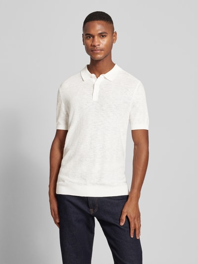 Antony Morato Slim Fit Poloshirt mit gerippten Abschlüssen Weiss 4