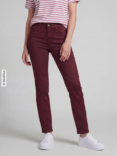 Levi's® 300 Straight Fit Jeans aus Baumwoll-Mix mit Viskose-Anteil Modell '314 SHAPING STRAIGHT' Bordeaux 4