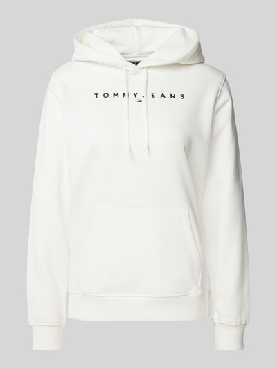 Tommy Jeans Regular Fit Hoodie mit Label-Stitching Ecru 1