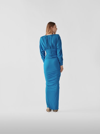 Alexandre Vauthier Maxikleid in Wickel-Optik Blau 5