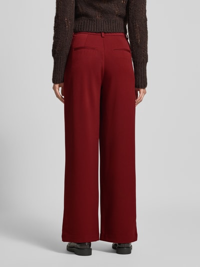 MSCH Copenhagen Wide leg broek met viscose, model 'Henrika' Donkerrood - 5