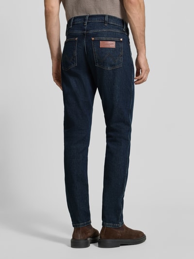 Wrangler tapered fit jeans van katoenmix model 'Redford' Donkerblauw - 5