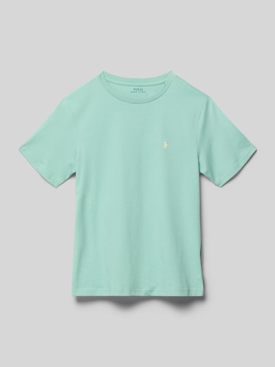 Produktfoto, Regular Fit T-Shirt aus reiner Baumwolle von Polo Ralph Lauren Teens in Optik: Unifarben, Logo-Stitching, Kurzarm, Jersey