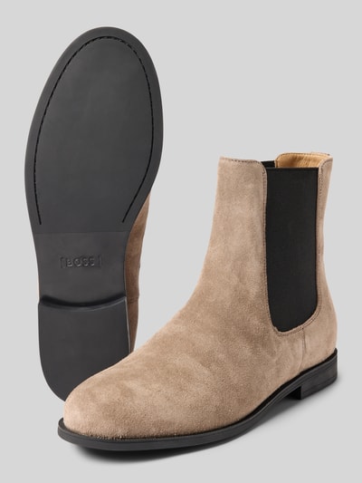 BOSS Chelsea boots van rundersuède, model 'LYCIA_BOOTIE_SD' Taupe - 4