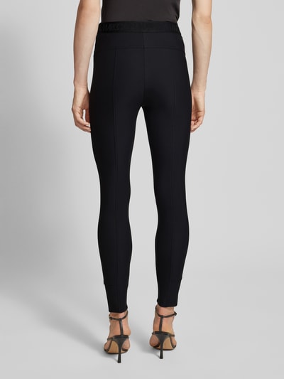 Marc Cain Stoffen broek met elastische band met logo Zwart - 5