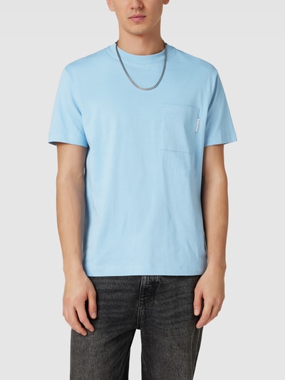 Marc O'Polo Denim T-Shirt mit Brusttasche Hellblau 4