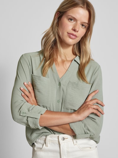 QS Overhemdblouse met knoopsluiting Lichtgroen - 3