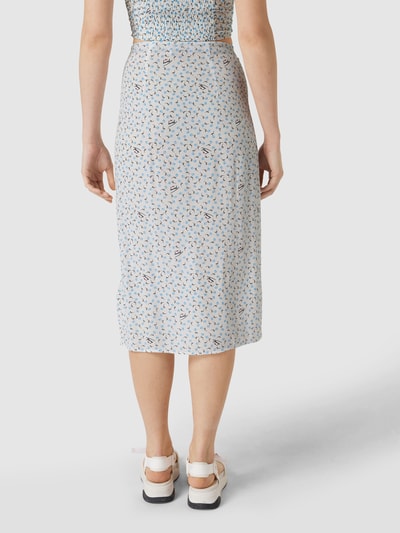 Tommy Jeans Midirok met bloemenmotief en all-over label Bleu - 5