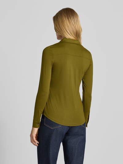 Marc O'Polo Regular Fit Langarmbluse aus Viskose-Mix Hellgruen 5