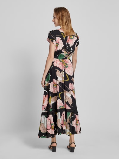 Apricot Maxikleid mit floralem Allover-Print Black 5