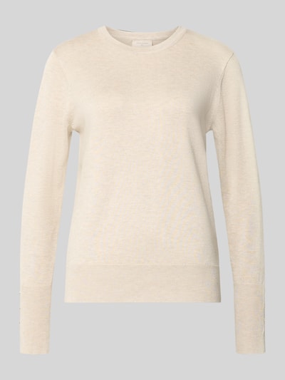Produktfoto, Strickpullover aus Viskose-Mix Modell 'KATIE' von FREE/QUENT in Beige, gerader Schnitt, elastische Abschlüsse, glatte Struktur