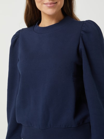 Second Female Sweatshirt met pofmouwen, model 'Carmella' Marineblauw - 3