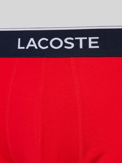 Lacoste Obcisłe bokserki z elastycznym paskiem z logo w zestawie 3 szt. Czerwony 2