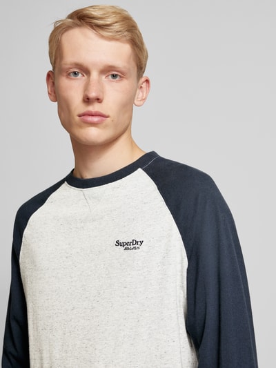 Superdry Longsleeve mit Label-Stitching Hellgrau 3