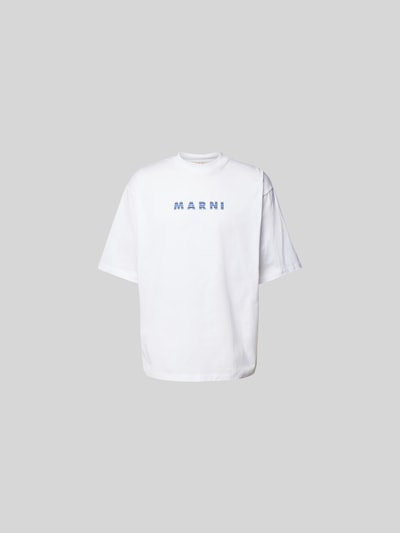 Marni T-Shirt mit Label-Print Weiss 2