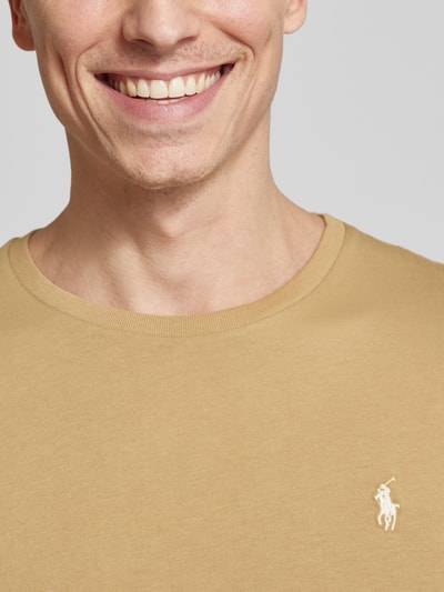 Polo Ralph Lauren T-Shirt mit Label-Stitching Camel 3